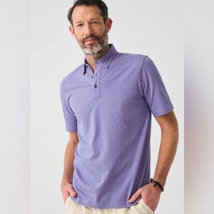 Faherty  Short Sleeve Movement Men's Purple Polo Shirt